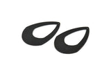Black Drop Charm, 4 Oxidized Black Brass Drop Charms With 1 Hole, Earrings, Pendants, Findings (41x28x0.80mm) D1060 S1182
