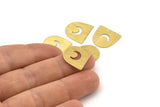 Brass Moon Blank,  24 Textured Raw Brass D Shape Blanks, Stampimg Blanks, Brass Blanks (16x17x0.50mm) M01314
