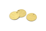 Brass Cabochon Tag, 12 Textured Raw Brass Cabochon Tags With 1 Hole, Stamping Tags (16x0.80mm) M01356