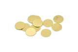 Brass Round Tag, 50 Raw Brass Round Stamping Blanks, Findings (10x0.45mm) M01357