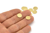 Brass Round Tag, 50 Raw Brass Round Stamping Blanks, Findings (10x0.45mm) M01357