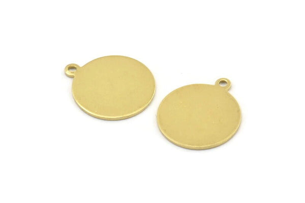 Brass Cabochon Tag, 12 Raw Brass Cabochon Tags With 1 Loop, Stamping Tags (16x18x0.80mm) M01359