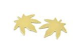 Brass Leaf Blank, 10 Raw Brass Leaf Blanks, Findings (28x0.80mm) M01295
