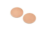 Copper Round Tag, 12 Raw Copper Round Stamping Blanks, Findings (16x0.80mm) M01347