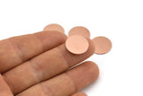 Copper Round Tag, 12 Raw Copper Round Stamping Blanks, Findings (16x0.80mm) M01347