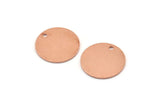 Copper Cabochon Tag, 12 Raw Copper Cabochon Tags With 1 Hole, Stamping Tags (16x0.80mm) M01348