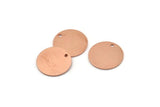 Copper Cabochon Tag, 12 Raw Copper Cabochon Tags With 1 Hole, Stamping Tags (16x0.80mm) M01348