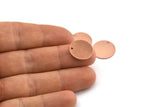 Copper Cabochon Tag, 12 Raw Copper Cabochon Tags With 1 Hole, Stamping Tags (16x0.80mm) M01348