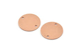Copper Cabochon Tag, 12 Raw Copper Cabochon Tags With 2 Holes, Stamping Tags (16x0.80mm) M01350