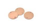 Copper Cabochon Tag, 12 Raw Copper Cabochon Tags With 2 Holes, Stamping Tags (16x0.80mm) M01350
