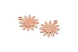 Copper Sun Charm, 24 Raw Copper Sun Charms With 1 Loop, Findings (17x15x0.80mm) M01343