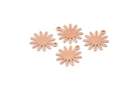 Copper Sun Charm, 24 Raw Copper Sun Charms With 1 Loop, Findings (17x15x0.80mm) M01343
