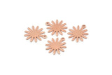 Copper Sun Charm, 24 Raw Copper Sun Charms With 1 Loop, Findings (17x15x0.80mm) M01343