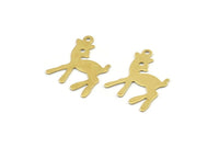 Brass Lamb Charm, 50 Raw Brass Lamb Charms With 1 Loop (18x14x0.45mm) M01289