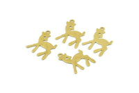 Brass Lamb Charm, 50 Raw Brass Lamb Charms With 1 Loop (18x14x0.45mm) M01289