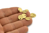 Brass Round Charm, 50 Textured Raw Brass Round Tags With 1 Hole (10x0.80mm) A1853