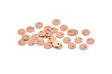 Copper Cabochon Tag, 100 Raw Copper Cabochon Tags With 1 Hole, Stamping Tags (6x0.70mm) M01429