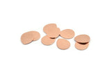 Copper Drop Blank, 12 Raw Copper Drop Stamping Blanks (12x0.70mm) M01427