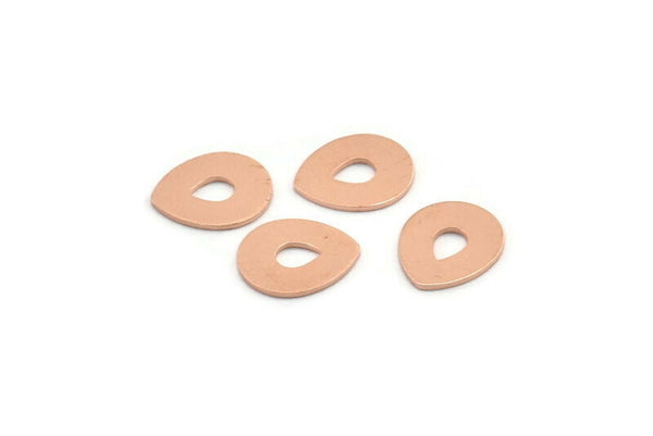 Copper Drop Blank, 12 Raw Copper Drop Stamping Blanks (12x0.70mm) M01420