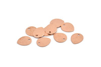 Bakır Damla Tılsımı, 1 Delikli 12 Ham Bakır Damla Tılsımı, Damgalama Boşlukları (12x0,70 mm) M01425