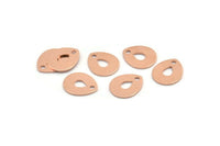 Bakır Damla Tılsımı, 1 Delikli 12 Ham Bakır Damla Tılsımı, Damgalama Boşlukları (12x0,70 mm) M01418