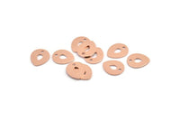 Bakır Damla Tılsımı, 1 Delikli 12 Ham Bakır Damla Tılsımı, Damgalama Boşlukları (12x0,70 mm) M01423