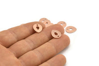 Bakır Damla Tılsımı, 1 Delikli 12 Ham Bakır Damla Tılsımı, Damgalama Boşlukları (12x0,70 mm) M01423