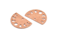 Bakır Ay Tılsımı, 1 Delikli 10 Ham Bakır Ay Evresi Tılsımı (22x14x0,70 mm) M01436