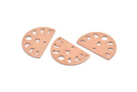 Bakır Yıldız Tılsımı, 1 Delikli 10 Ham Bakır Ay Evreleri Tılsımı (22x14x0,70 mm) M01438
