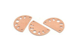 Bakır Ay Tılsımı, 2 Delikli 10 Ham Bakır Ay Evreleri Tılsımı (22x14x0,70 mm) M01441