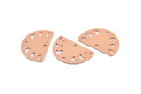 Bakır Ay Tılsımı, 2 Delikli 10 Ham Bakır Ay Evreleri Tılsımı (22x14x0,70 mm) M01437