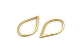Gold Drop Connector, 12 Gold Plated Brass Drop Connectors (23x14x1mm) A1699 Q0846