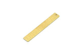Brass Rectangle Bar, 12 Textured Raw Brass Stamping Blanks With 1 Hole, Necklace Bar (40x6x0.80mm) M01481