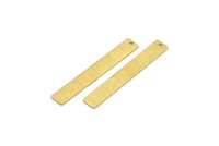 Brass Rectangle Bar, 12 Textured Raw Brass Stamping Blanks With 1 Hole, Necklace Bar (40x6x0.80mm) M01481