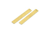 Brass Rectangle Bar, 12 Textured Raw Brass Stamping Blanks With 1 Hole, Necklace Bar (40x6x0.80mm) M01481