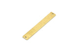 Brass Rectangle Bar, 12 Textured Raw Brass Stamping Blanks With 2 Holes, Necklace Bar (40x6x0.80mm) M01482