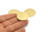 Brass Round Blank, 6 Raw Brass Stamping Blanks, Stamping Tags (30x0.80mm) M01495