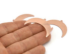 Copper Moon Charm, 10 Raw Copper Crescent Moon With 1 Loop (36x12x0.80mm) M01472
