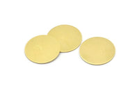 Brass Round Tag, 12 Raw Brass Round Stamping Blanks, Findings (20x0.70mm) M01364
