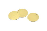 Brass Round Charm, 12 Raw Brass Round Charms With 1 Hole, Blanks (20x0.90mm) M01363
