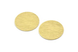 Brass Round Tag, 12 Textured Raw Brass Round Stamping Blanks, Findings (20x0.70mm) M01349