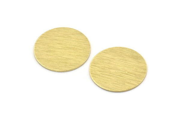 Brass Round Tag, 12 Textured Raw Brass Round Stamping Blanks, Findings (20x0.70mm) M01349
