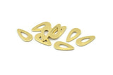 Brass Drop Blank, 50 Raw Brass Drop Blanks (15x8x0.80mm) M01382