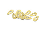 Brass Drop Blank, 50 Textured Raw Brass Drop Blanks (15x8x0.80mm) M01385