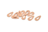 Copper Drop Blank, 50 Raw Copper Drop Blanks (15x8x0.80mm) M01388