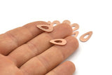 Copper Drop Blank, 50 Raw Copper Drop Blanks (15x8x0.80mm) M01388