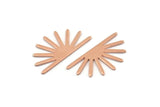 Copper Sun Blank, 24 Raw Copper Sun Blanks, Findings (25x13x0.70mm) M01406