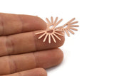 Copper Sun Blank, 24 Raw Copper Sun Blanks, Findings (25x13x0.70mm) M01408