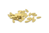Brass Drop Blank, 100 Tiny Raw Brass Drop Blanks (7x3x0.80mm) M01413