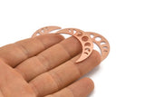 Coppe Moon Blank, 10 Raw Copper Moon Phases Stamping Blanks (36x9x0.80mm) M01471